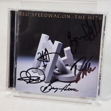 REO Speedwagon Band Autographed The Hits CD - 5 Members Signed Fast Ship picture