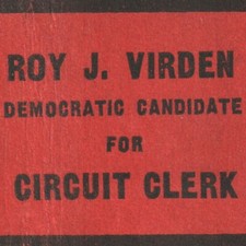 1939 Roy J Virden Circuit Clerk Court Pleasants County West Virginia Democratic picture