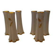6 Vintage Hutschenreuther Germany Signed Anne W. Breinan Porcelain Gold Shakers picture