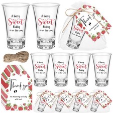Pickmesh 25 Sets Sweet Strawberry Baby Shower Shot Glasses Guests Include picture