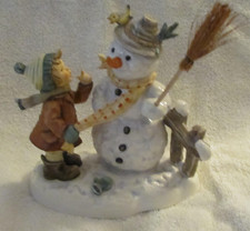 MJ Hummel Goebel Giant Figure - Winter Friend - Snowman with Child - 1st Issue picture