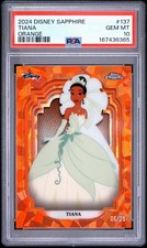 2024 TOPPS CHROME DISNEY SAPPHIRE #137 TIANA ORANGE /25 PSA 10 picture