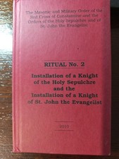 Ritual No.2 Red Cross of Constantine Military Order  Freemasonry masonic/720 picture