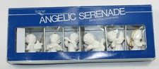 Set of 6 Vintage White Porcelain Angels Orchestra Schmid Bros Japan 2