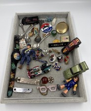 Vintage junk drawer lot items advertising Smalls Older As Shown Lot#31405 picture