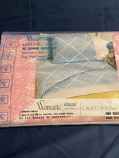 Wamsutta Pink Calico Square King Flat Sheet Vintage picture