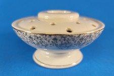 Vintage 1958 Holt Howard Flower Frog Candle Holder Ceramic Japan Footed Speckled picture