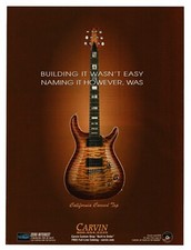 2005 CARVIN  California Carved Top Sunburst Electric Guitar Vintage Ad  picture