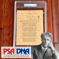 ROBERT FROST * PSA * Autograph 