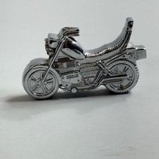 Vintage Motorcycle Lighter Chopper Harley Davidson Push Button Bike Silver USA picture