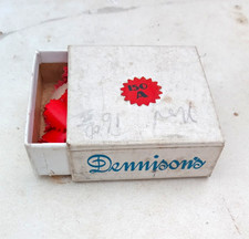 Vintage Dennison's Red Legal Seals No 150 A Gummed Paper Starburst Box Ephemera picture