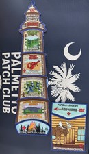 BSA KATAHDIN AREA PAMOLA 211 2023 JAMBOREE Lighthouse Patch Set w/OA 50 MADE picture