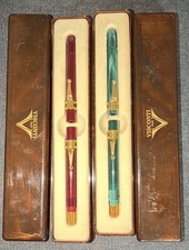 Two(2) Visconti Ragtime Compact FP+BP Sets: 1 Burgundy, 1 Shimmery Green, M nibs picture