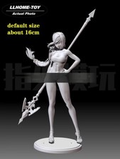 Game GS Shenhe Standing take a lance Hot girl Resin 3D Print GK Kit Figure Gift picture