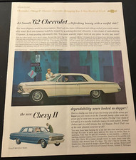 1962 Chevrolet Impala Sport & Chevy II Sedan - Vintage Print Ad Garage Wall Art picture
