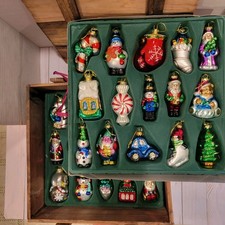 Vintage Thomas Pacconi Museum Series Christmas Ornaments Set of 30 in Crate Box picture