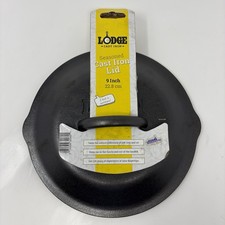 Lodge L6SC3 Logic Seasoned Cast Iron Skillet Pot Dutch Oven #6 Lid 9 Inch picture