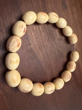 Amber Bakelite Prayer Beads 17 beads, Vintage Antique Estate Jewelry Mid-Century picture