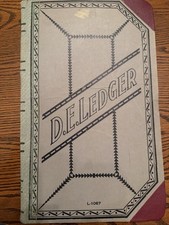 Vintage D.E. LEDGER L-1067 Accounting Journal picture