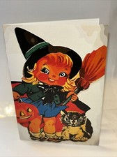 Halloween 3.5 X 5” Unused VINTAGE STYLE Greeting Card picture