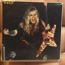 W.A.S.P. Chris Holmes Pin Licensed 80s 90s 1.5 x1.5 COMBINE SHIP WASP picture