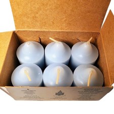 Vintage PartyLite Beautiful Blue Sky V0665 Votive Candles Set of 6 NOS Retired picture