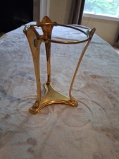 Vtg  Dessau Lacquered Solid Brass Stand picture