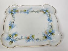 Vintage Porcelain Vanity Dresser Tray Hand Painted M Z Austria #1184 Signed Dish picture