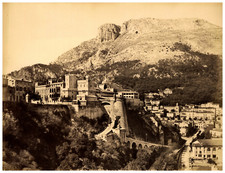 Monaco, the Prince's Palace and the Dog's Head Vintage Albumen Print, Photo. N. picture