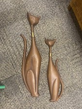 Sexton Siamese Cats USA Set of 2 Metal Cute **Pre-owned**signs of wear picture