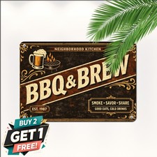 Custom Bar Grill Metal Sign Personalized Home Pub Tavern Outdoor Wall Decor USA picture
