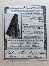 Julius Henel, Wroclaw court liferant, advertisement 1907, dresses picture