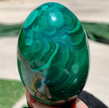 268G Natural glossy Malachite egg transparent cluster rough mineral sample picture