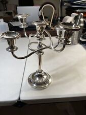 Silver Plated Candelabra 5 Arm Candle Holder EP Zinc Made in England 11x11” picture