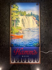 Hamm's Beer Northwoods Waterfall Backlit LED Bar Sign picture
