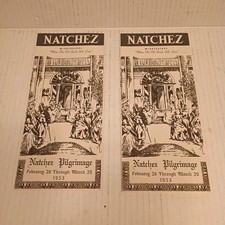 2 Natchez Pilgrimage 1953 Pamphlets Mississippi Feb28th Thru Mar29th 1953 picture