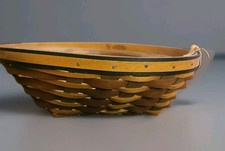 Longaberger 2009 Chestnut Small Oval Diamond Booking Basket with Protector NWT picture