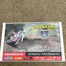 Chaparral Bel-Ray Honda Jeremy McGrath Signed Motocross Poster picture