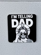 FUNNY JESUS I''M TELLING DAD MEME Fridge Magnet 2 1/4