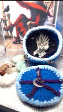 SALE Hecate Crow Folk Witch Magic Hoodo Pagan Altar Bowl Cloth Stone Set AR2 picture