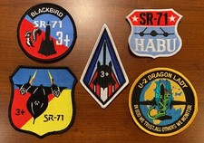 5 x USAF SR-71 and U-2 aircraft patches. Blackbird, Dragon Lady, CIA, US seller picture