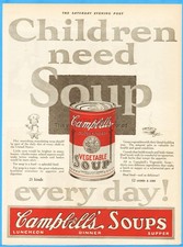 1925 Campbell's Children Need Vegetable Soup Every Day 1920's Kitchen Décor Ad picture
