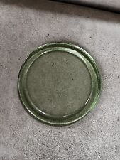 Older Clear Green Glass Trivet 8” Round picture