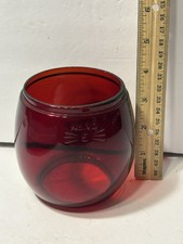 Vintage Embury Railroad Barn Lantern Raised Letters No 10 Red Globe picture