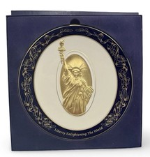 Statue of Liberty 1986 Centennial Pickard 24K Gold Plate Americana w Box picture