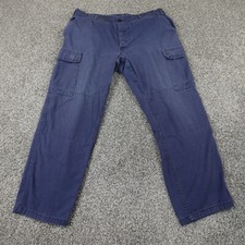 Tru Spec Pants Mens Large Blue Military Button Fly Army Cargo Combat Trouser picture