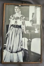Vintage Lamina Portrait of Frida Kahlo Mexican Artist Made in Mexico picture