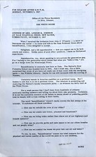 1967 Office of the Secretary to LYNDON BAINES JOHNSON Memo - Yale Univ. Visit picture
