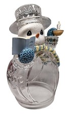 SNOWMAN GLASS VOTIVE CANDLEHOLDER 10
