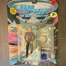 Playmates Vintage Star Trek TNG Ensign Ro Laren Figure w/ Space Caps & Base picture